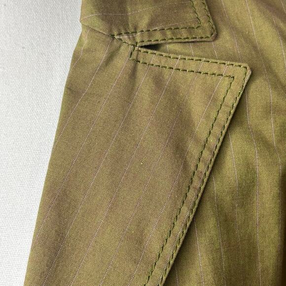 Piazza Sempione olive pinstripe long sleeve made in Italy blazer size 42/US 6 - Picture 2 of 8